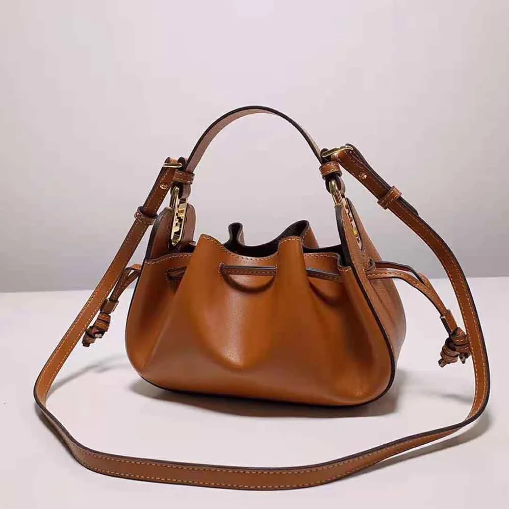 Fendi Pomodorino Brown Leather Mini for Women in Bag