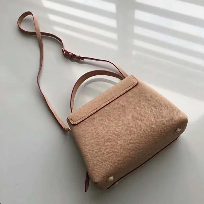 Burberry Small Two-Tone Leather House Check Tote for Women in Pink