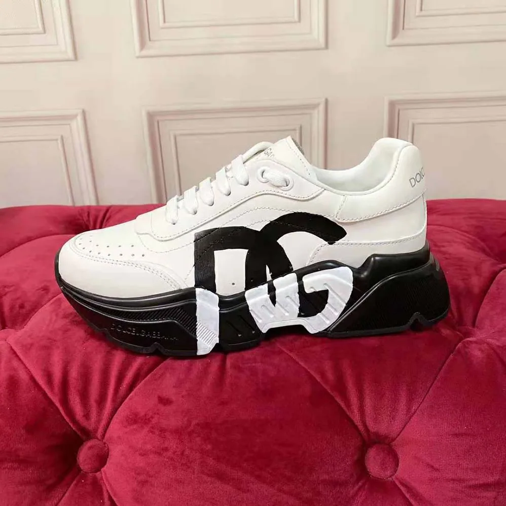 Dolce Gabbana D&G Calfskin Daymaster Sneakers for Women in Black Dolce Gabbana D&G Calfskin Daymaster Sneakers for Women in Black