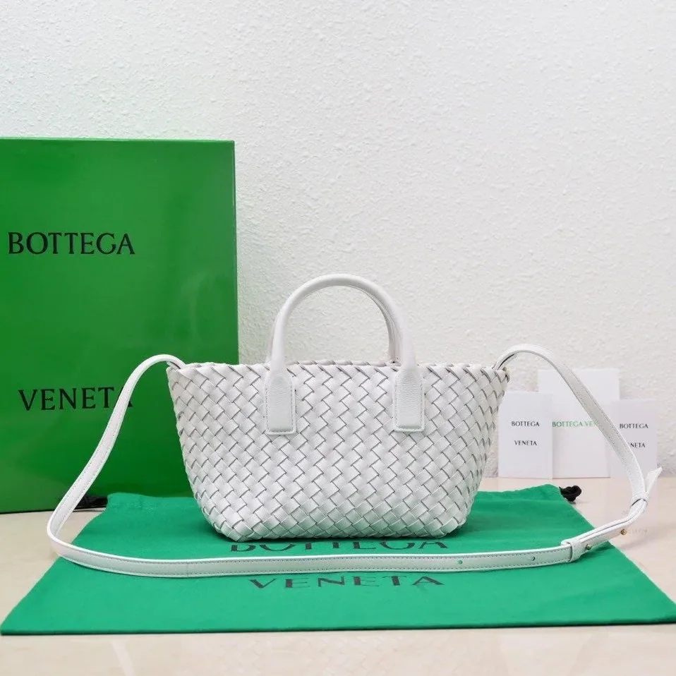 Bottega Veneta Mini Cabat White Bottega Veneta Mini Cabat White