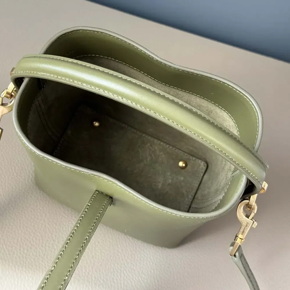 Saint Laurent YSL Le 37 Mini in Shiny Leather for Women in Dark Green Saint Laurent YSL Le 37 Mini in Shiny Leather for Women in Dark Green