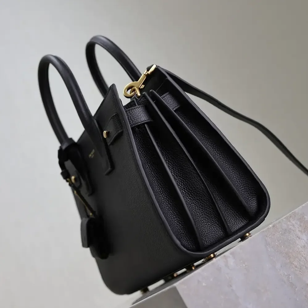 Saint Laurent YSL Baby Sac De Jour In Supple Grained Leather for Women in Black Saint Laurent YSL Baby Sac De Jour In Supple Grained Leather for Women in Black