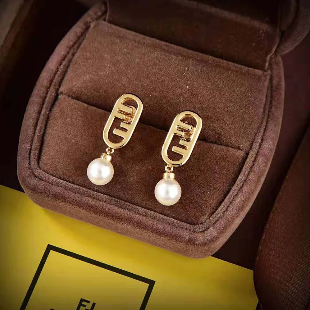 Fendi O'Lock Earrings Gold for Women in Colored Earrings Fendi O'Lock Earrings Gold for Women in Colored Earrings