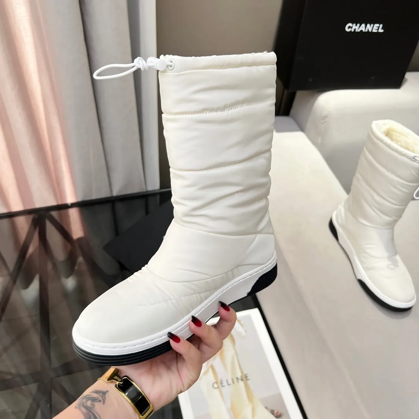 Chanel Short Boots White Chanel Short Boots White