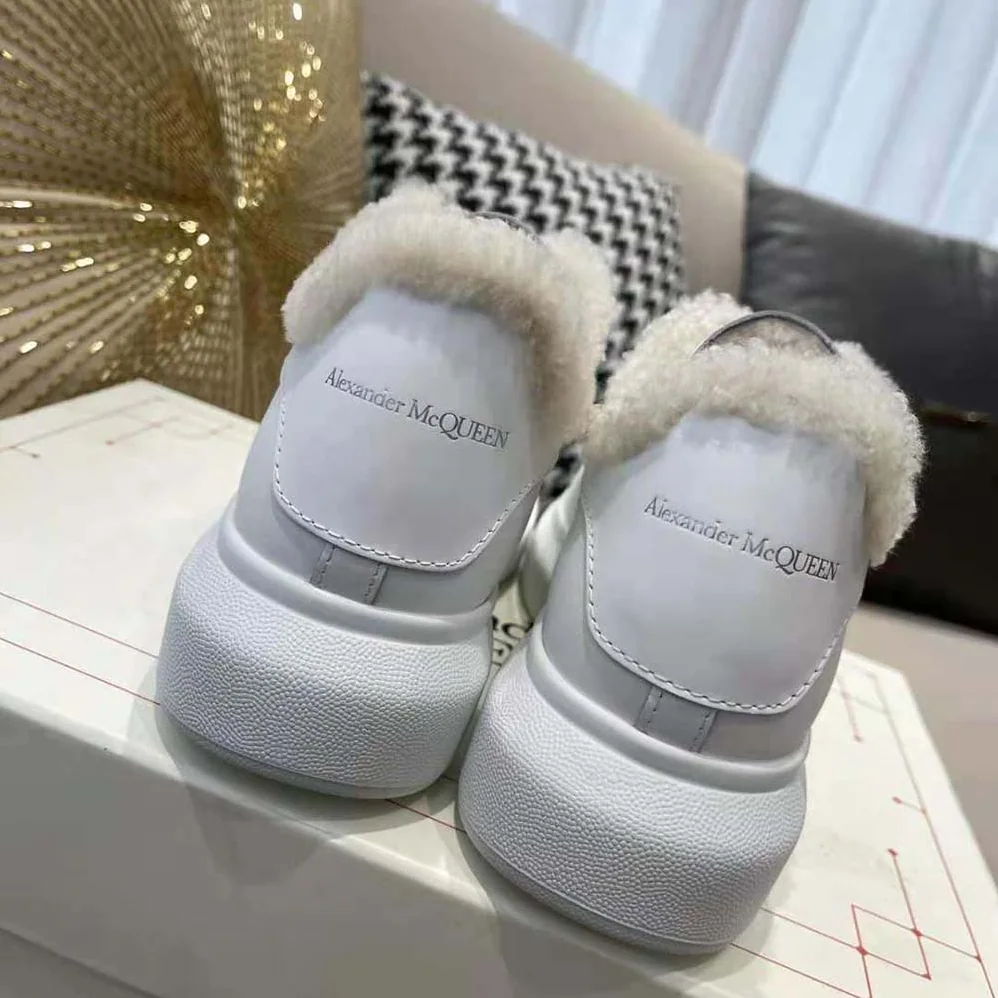 Alexander Mcqueen Oversized Sneaker White Smooth Calf Leather for Women Alexander Mcqueen Oversized Sneaker White Smooth Calf Leather for Women