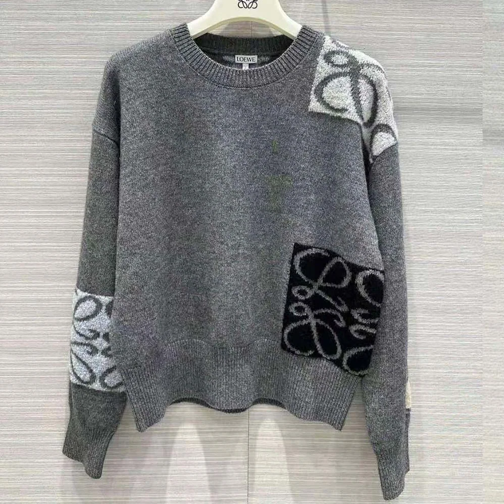 Loewe Sweater in Wool for Men in Gray Loewe Sweater in Wool for Men in Gray