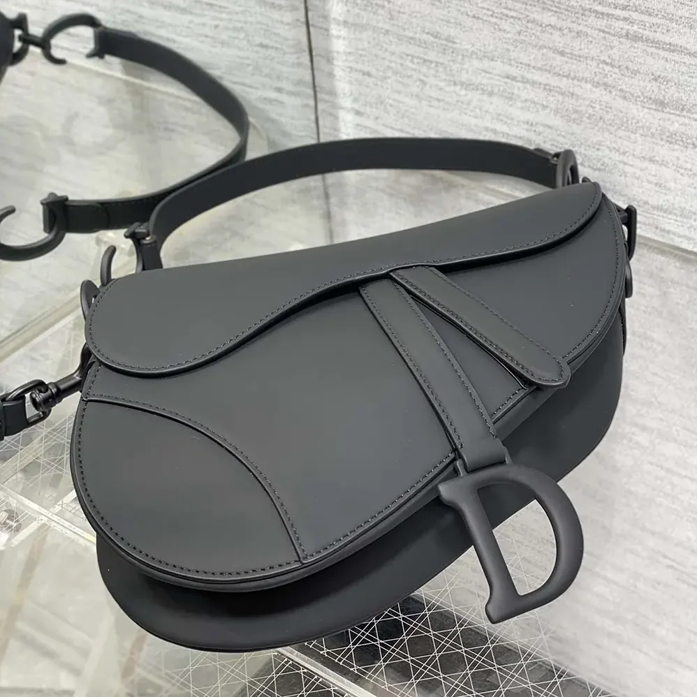 Dior Saddle Bag with Strap Black Ultramatte Calfskin for Women Dior Saddle Bag with Strap Black Ultramatte Calfskin for Women