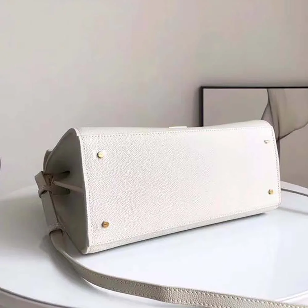 Saint Laurent YSL Cassandra Medium Top Handle Bag in Box Saint Laurent Leather for Women in White