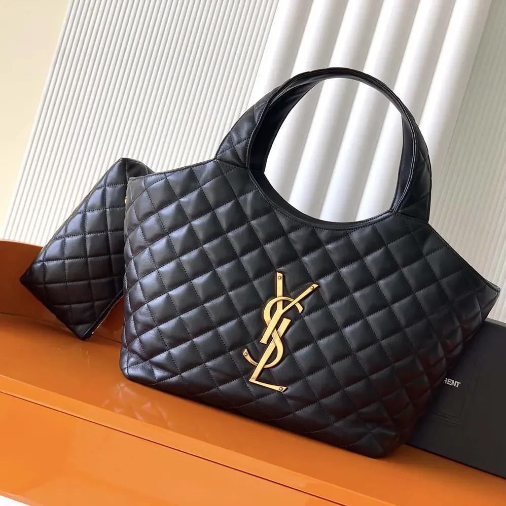 Saint Laurent YSL Icare Medium In Quilted Nappa Black for Women Saint Laurent YSL Icare Medium In Quilted Nappa Black for Women