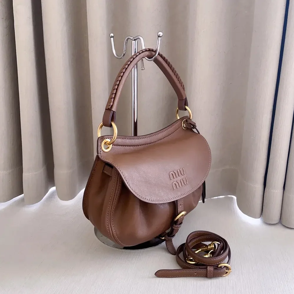 Miu Miu Rendez-Vous Nappa Leather Bag Oak for Women Miu Miu Rendez-Vous Nappa Leather Bag Oak for Women