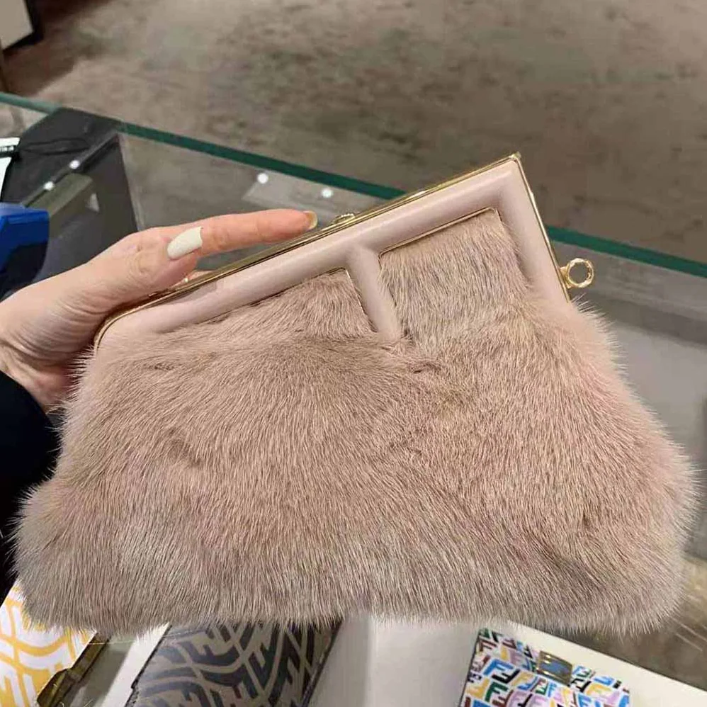Fendi First Small Pink Mink Bag for Women