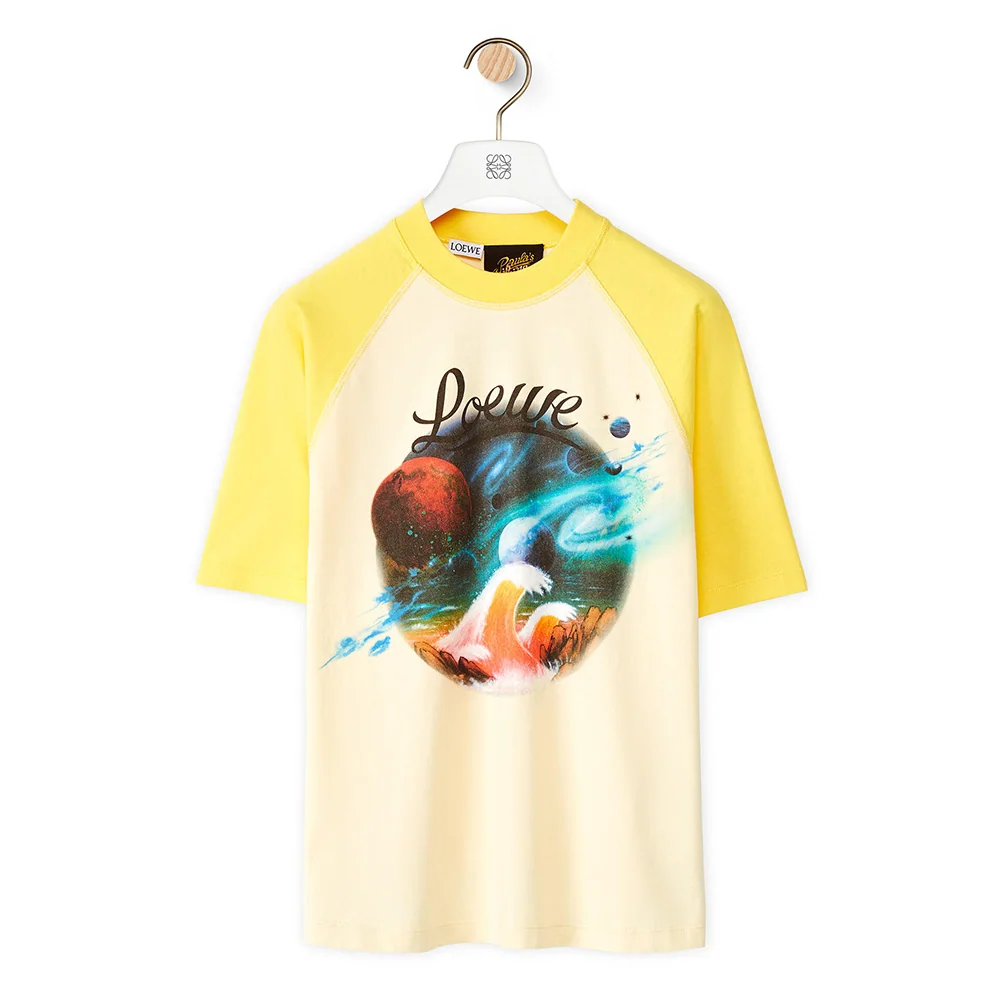 Loewe Cropped landscape T-shirt in Cotton for Women in Yellow