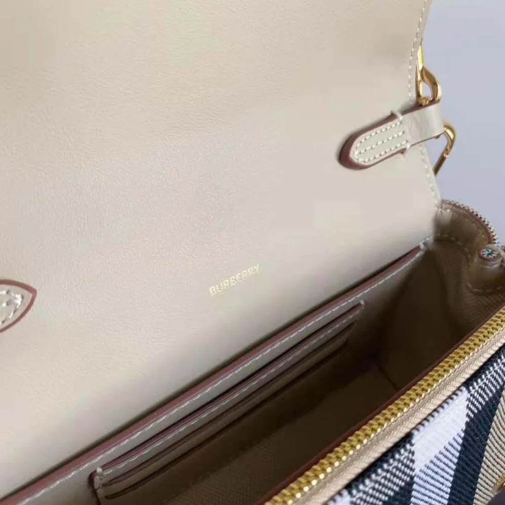 Burberry Small Check Canvas Crossbody Bag for Women Burberry Small Check Canvas Crossbody Bag for Women
