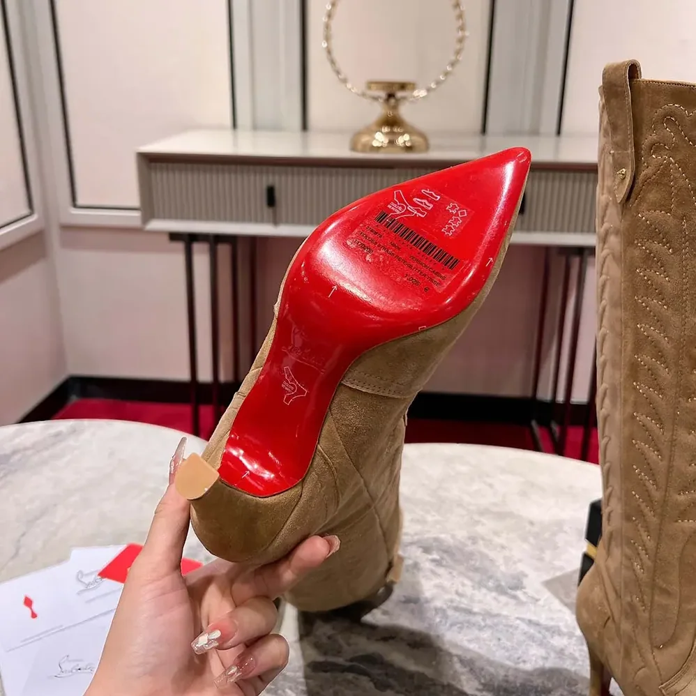 Christian Louboutin Santia Botta 85 mm Boots Veau Velours for Women