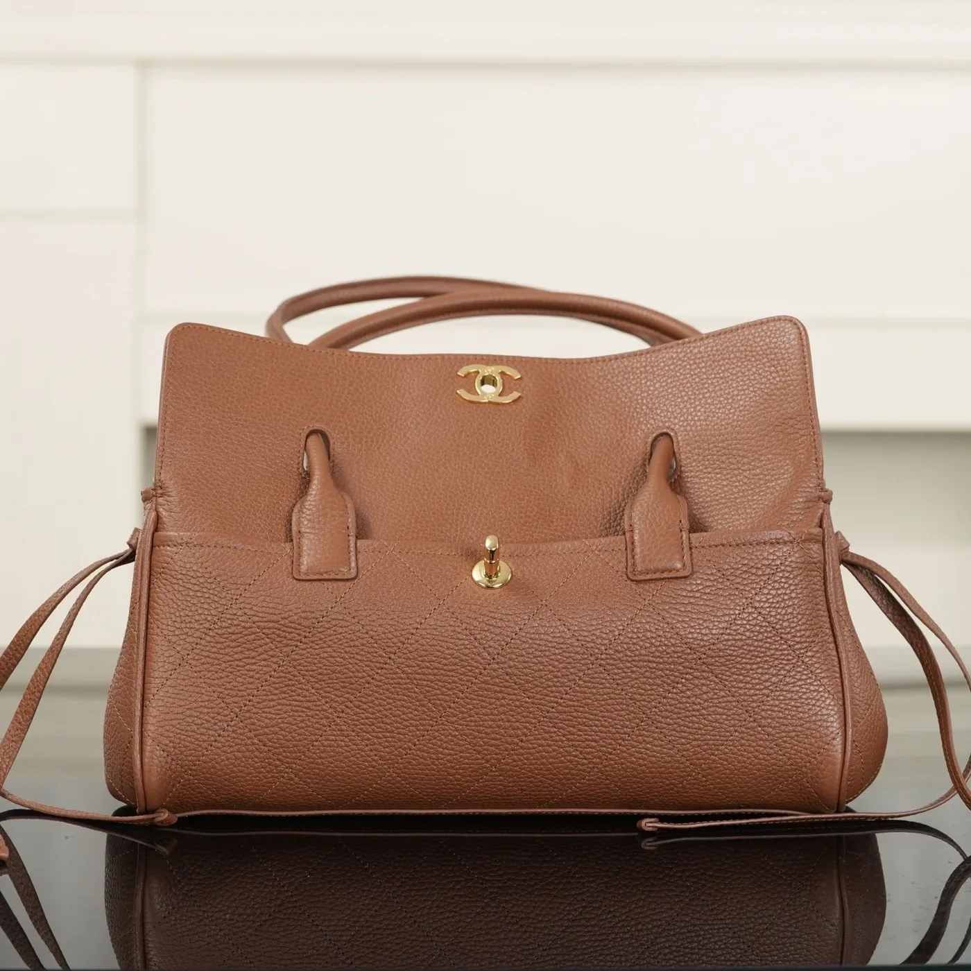 Chanel Small Shopping Shoulder Bag in Camel Gold Hardware Chanel Small Shopping Shoulder Bag in Camel Gold Hardware
