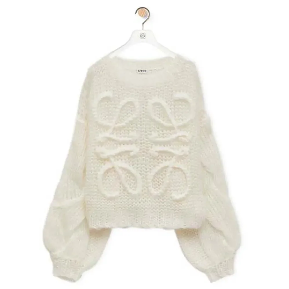 Loewe Anagram Sweater in Mohair for Women in White