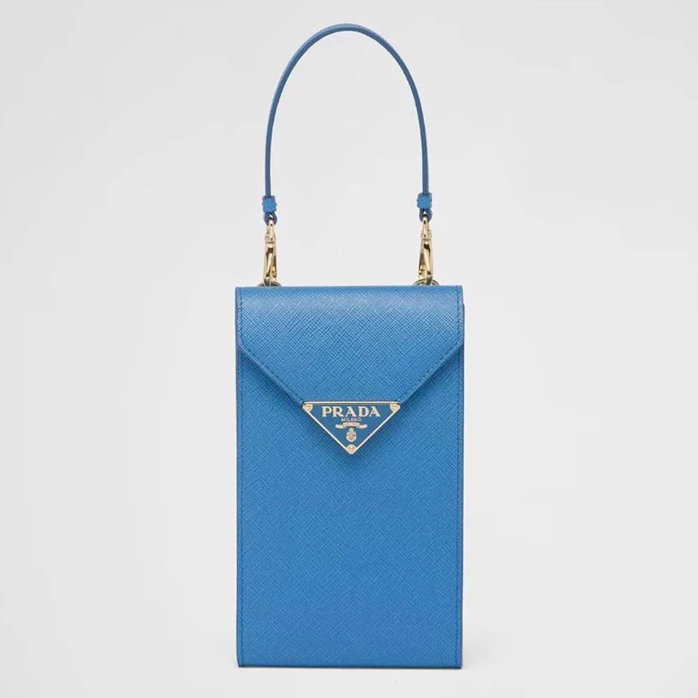 Prada Saffiano Leather Mini-Bag for Women in Blue