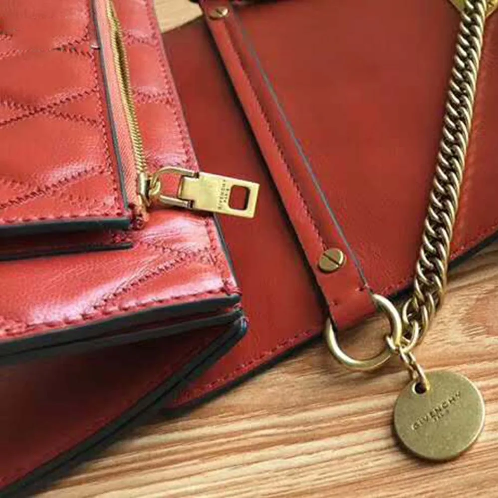 Givenchy Small GV3 Bag in Diamond Quilted Leather for Women in Orange Givenchy Small GV3 Bag in Diamond Quilted Leather for Women in Orange
