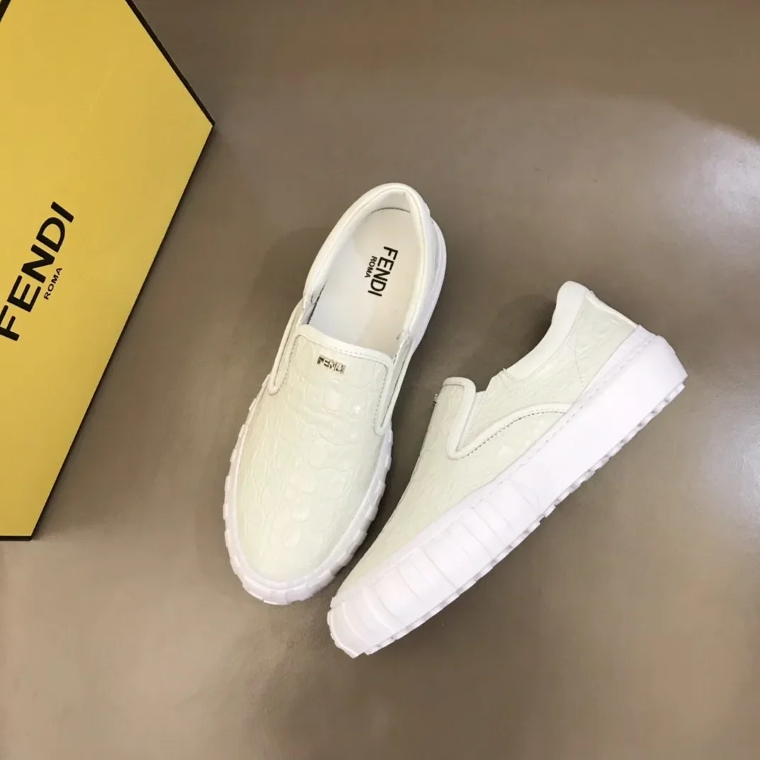 Fendi Force Slip On Sneakers White 7E1454