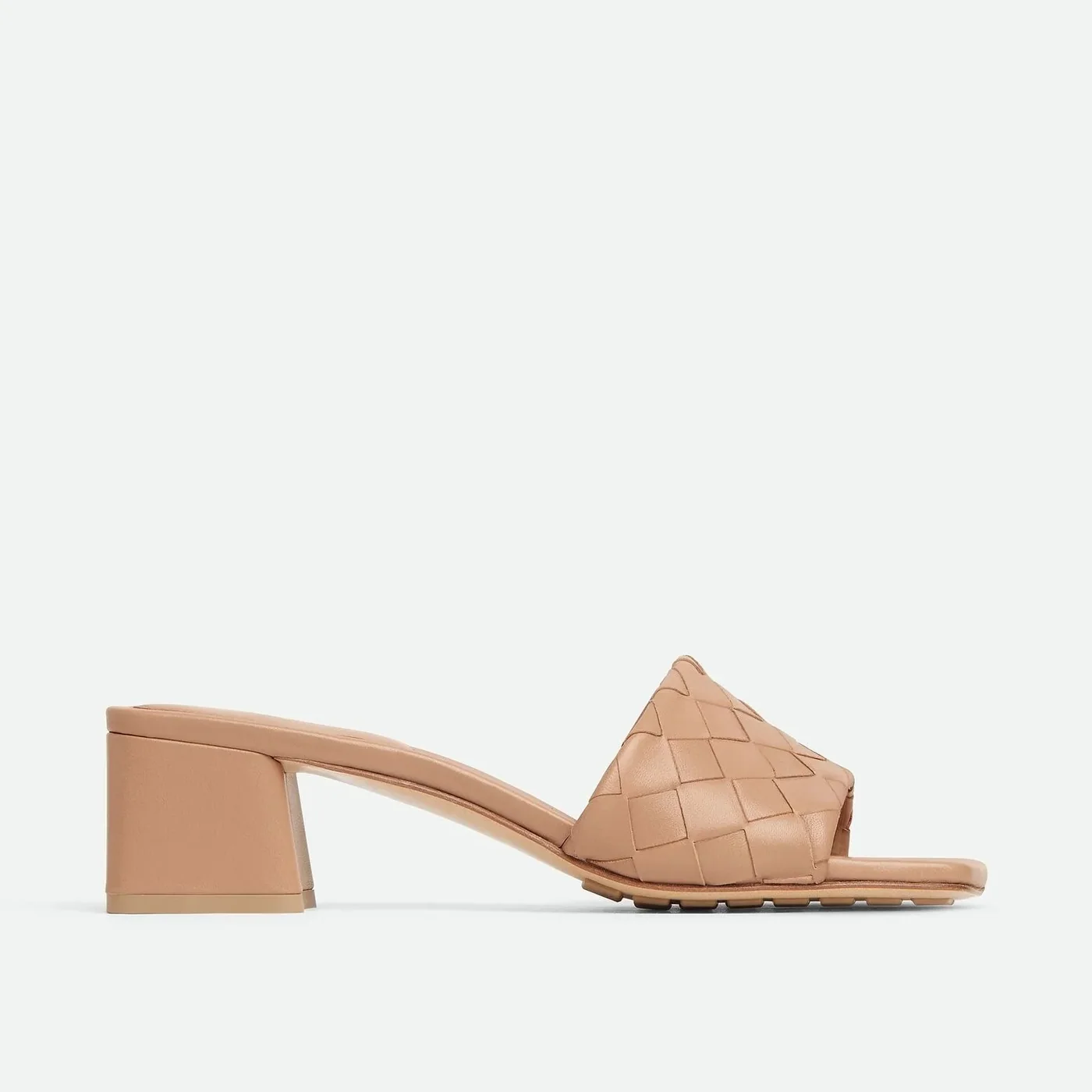 Bottega Veneta Parco Mule Mid Heel Cipria Bottega Veneta Parco Mule Mid Heel Cipria
