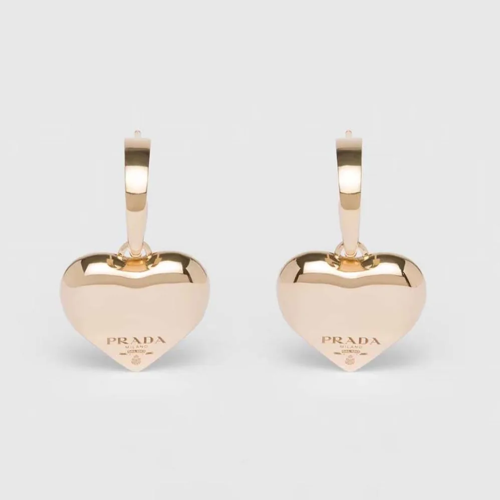Prada Eternal Gold Small Drop Earrings in Yellow Gold for Women