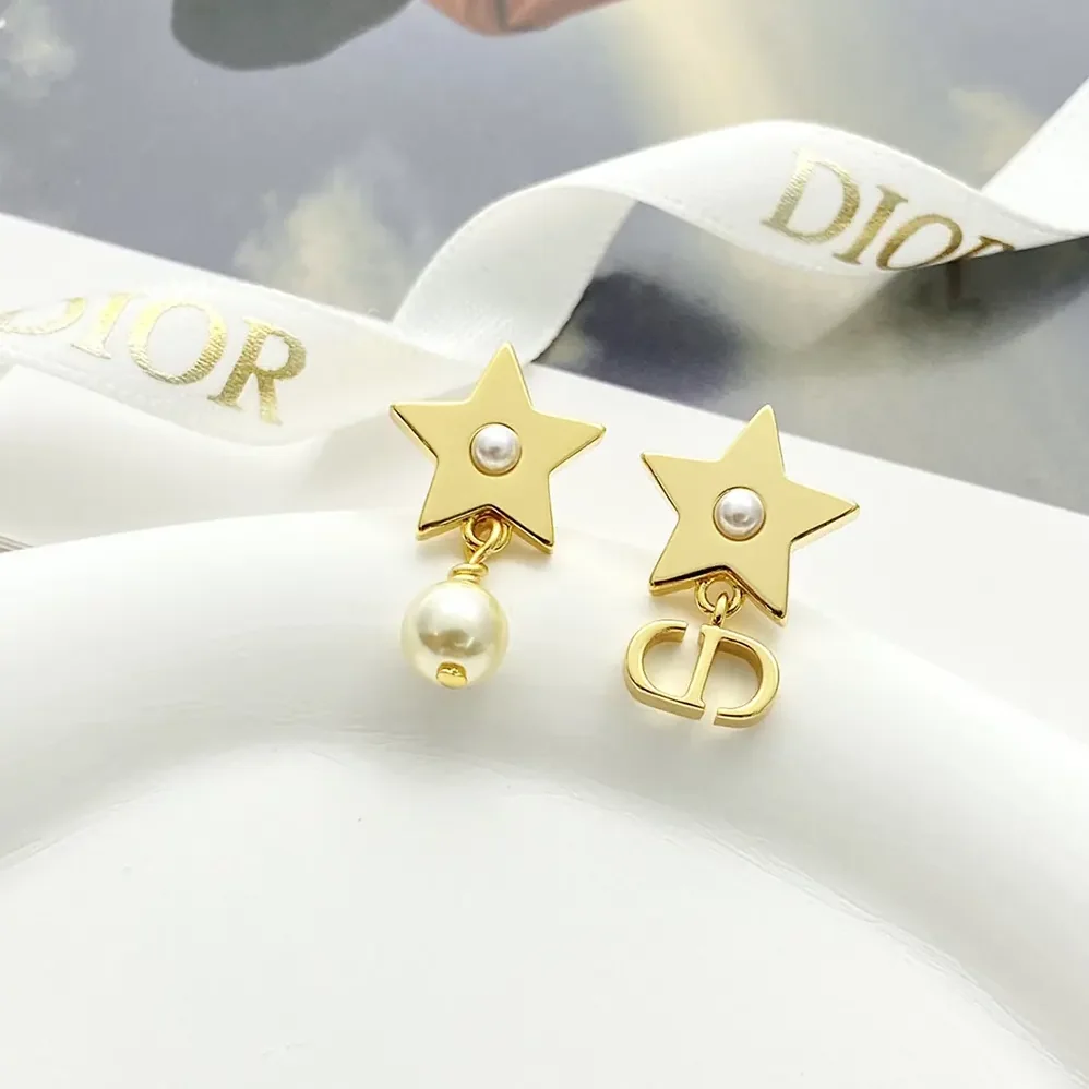 Dior Lucky Dior Earrings Gold for Women in Finish Metal