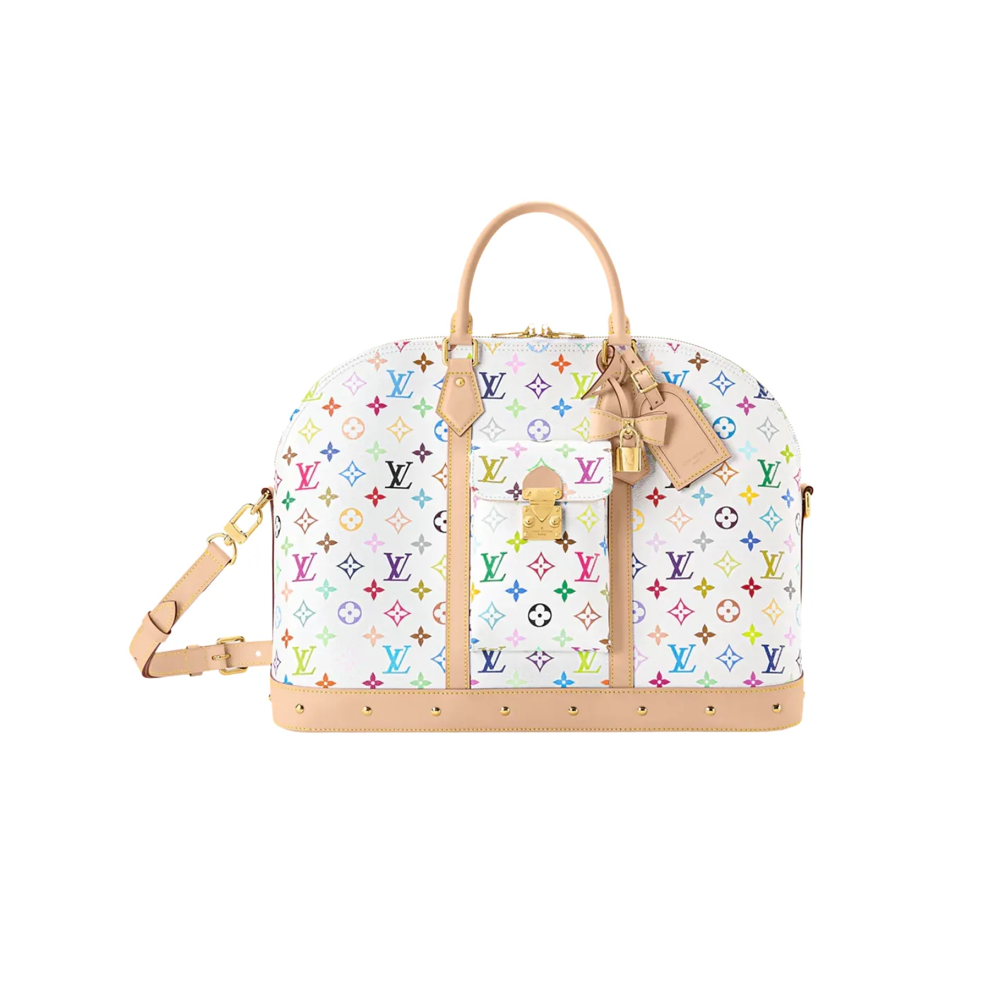 Louis Vuitton LV x TM Alma Travel Top Handle Bag in Multicolored Gold Hardware