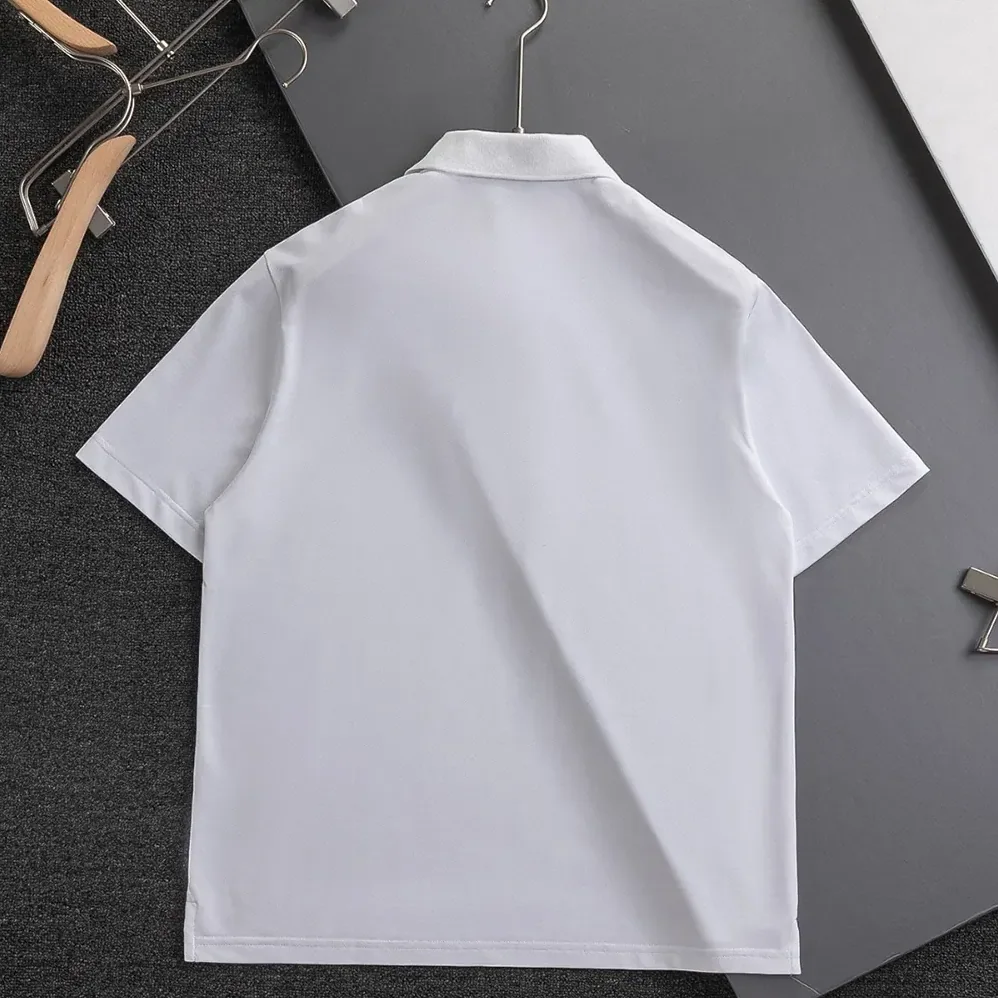 Dior CD Icon Polo Shirt White Cotton Piqué for Men