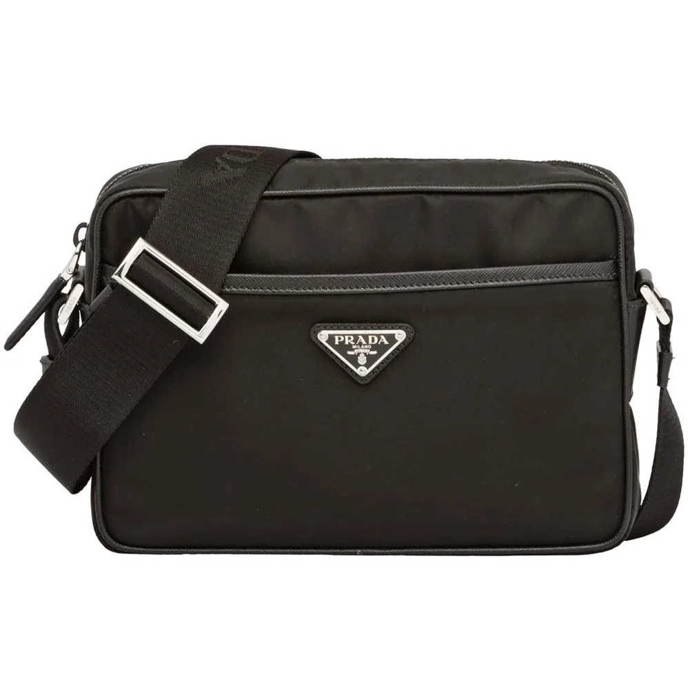 Prada Nylon Shoulder Bag for Men in Black Prada Nylon Shoulder Bag for Men in Black