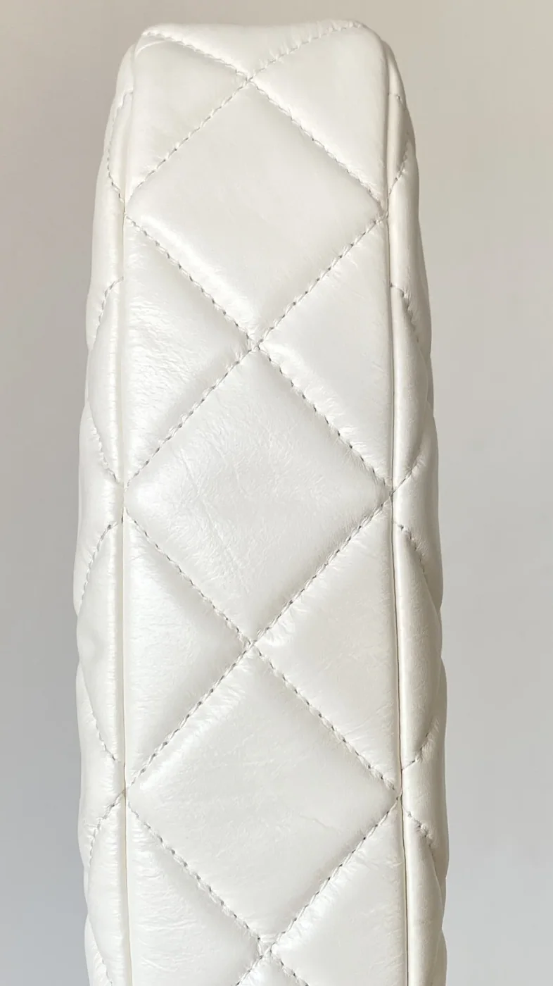 Chanel 23K Calfskin White Hobo Bag 9,/