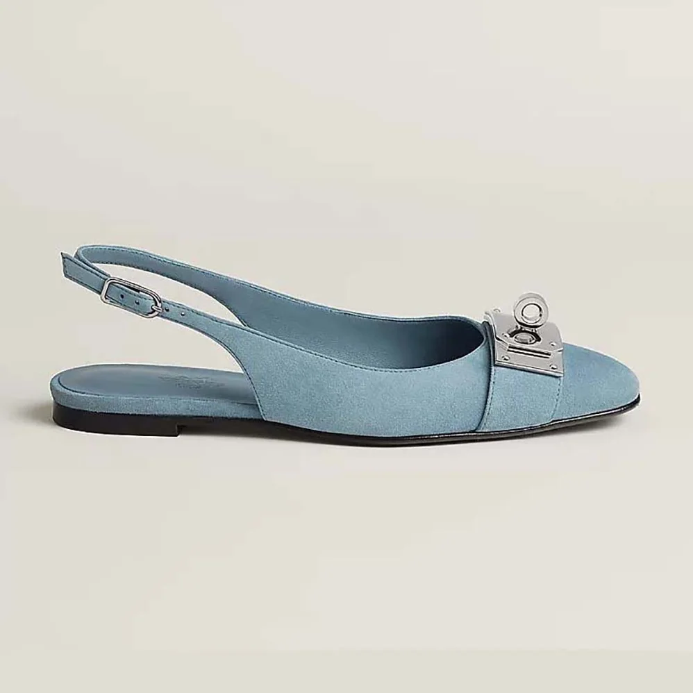 Hermes Innocente Slingback in Suede Goatskin-H241158Z for Women