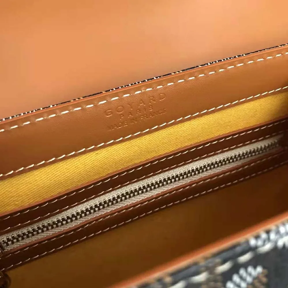 Goyard Sac Saïgon PM in Toile Goyardine & Clamecy Calfskin for Women in Brown Goyard Sac Saïgon PM in Toile Goyardine & Clamecy Calfskin for Women in Brown
