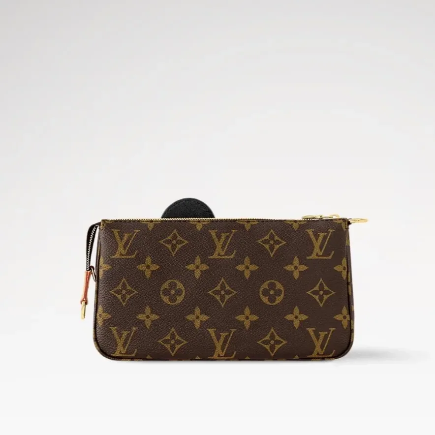 Louis Vuitton LV x TM Pochette Accessoires Shoulder Bag / Brown Monogram Canvas Gold Hardware