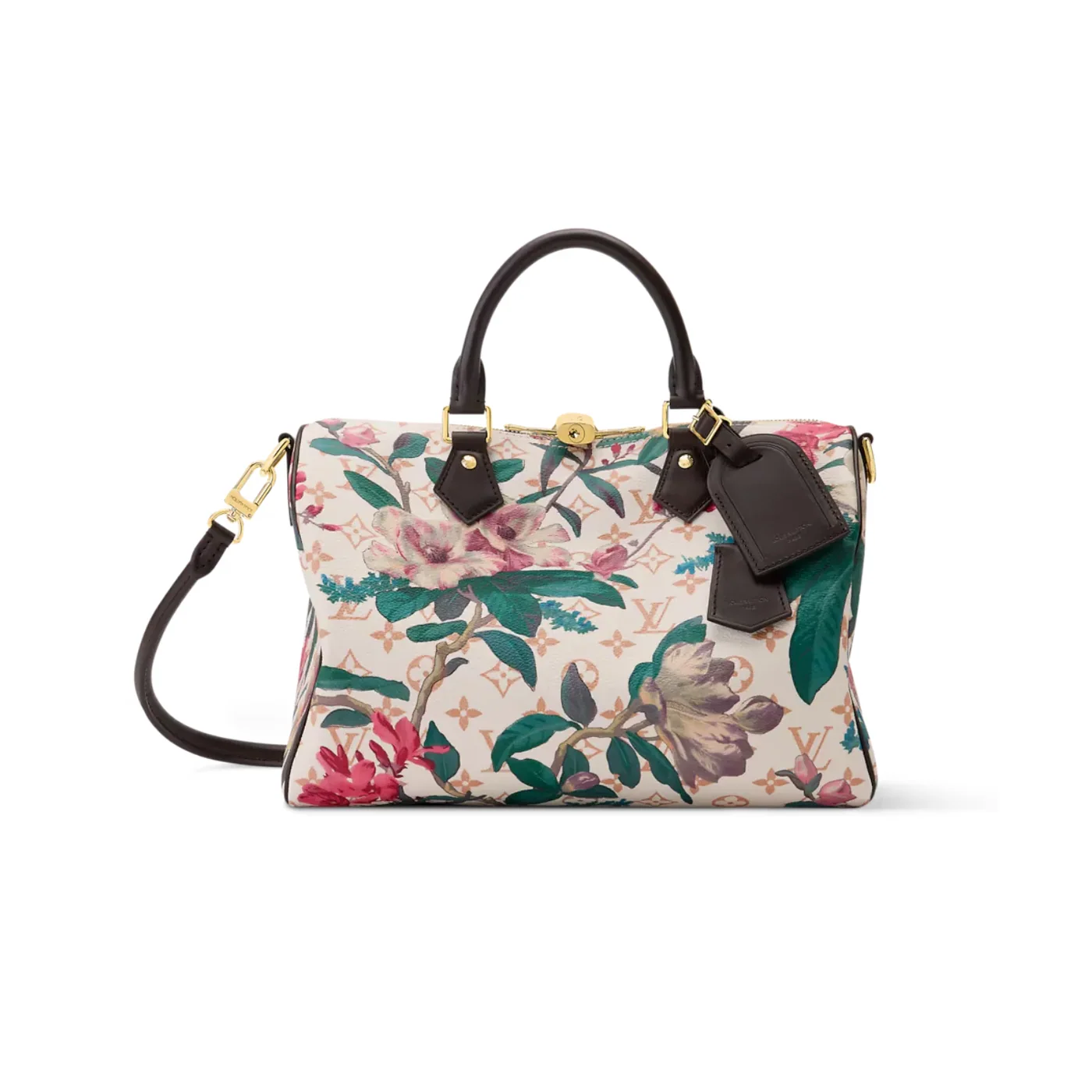 Louis Vuitton Speedy Soft 30 Top Handle Bag in Monogram Dune Gold Hardware Louis Vuitton Speedy Soft 30 Top Handle Bag in Monogram Dune Gold Hardware