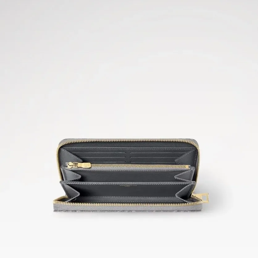Louis Vuitton Zippy Wallet Washed Gray /
