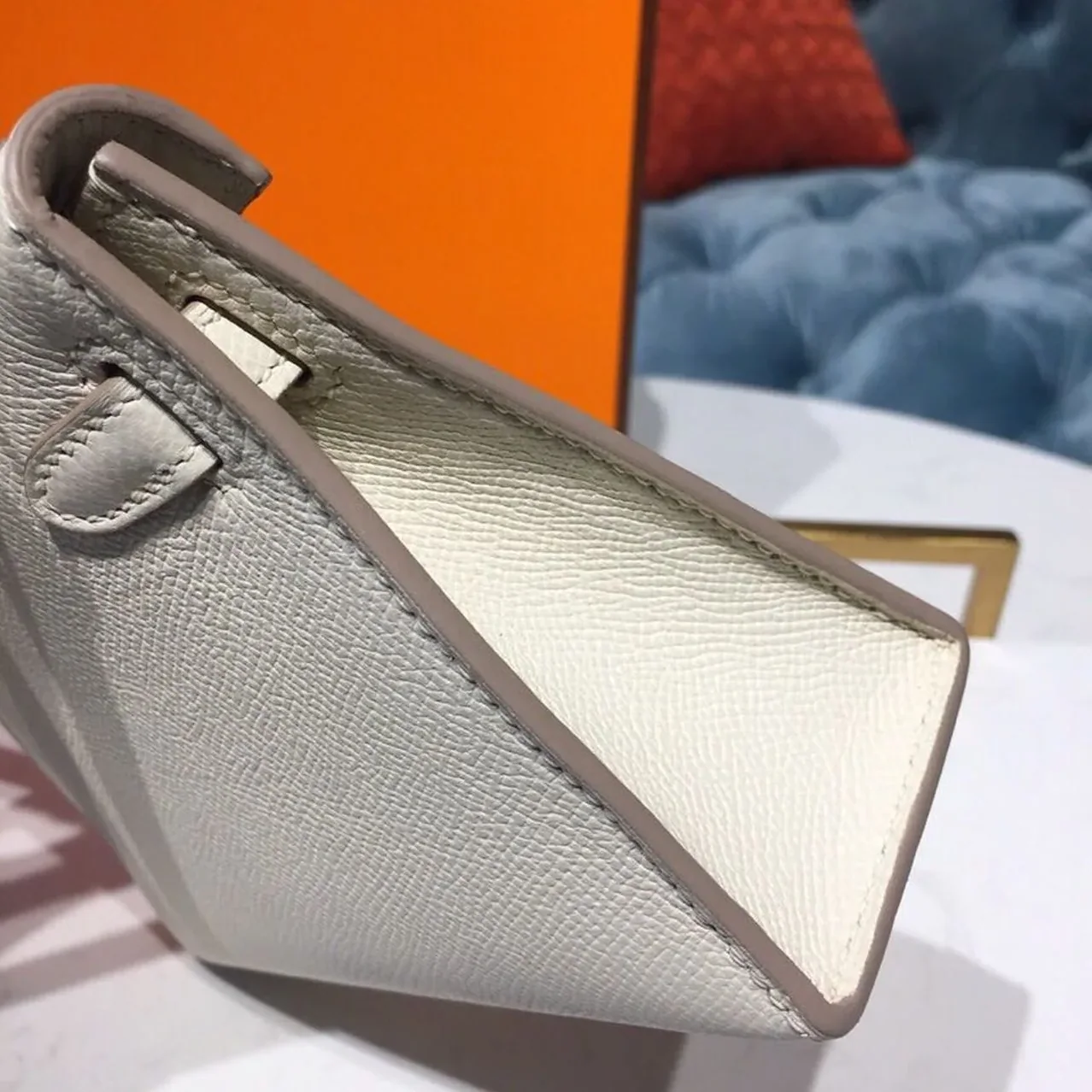 Hermes Mini Kelly White Gold Toned Hardware / Hermes Mini Kelly White Gold Toned Hardware /