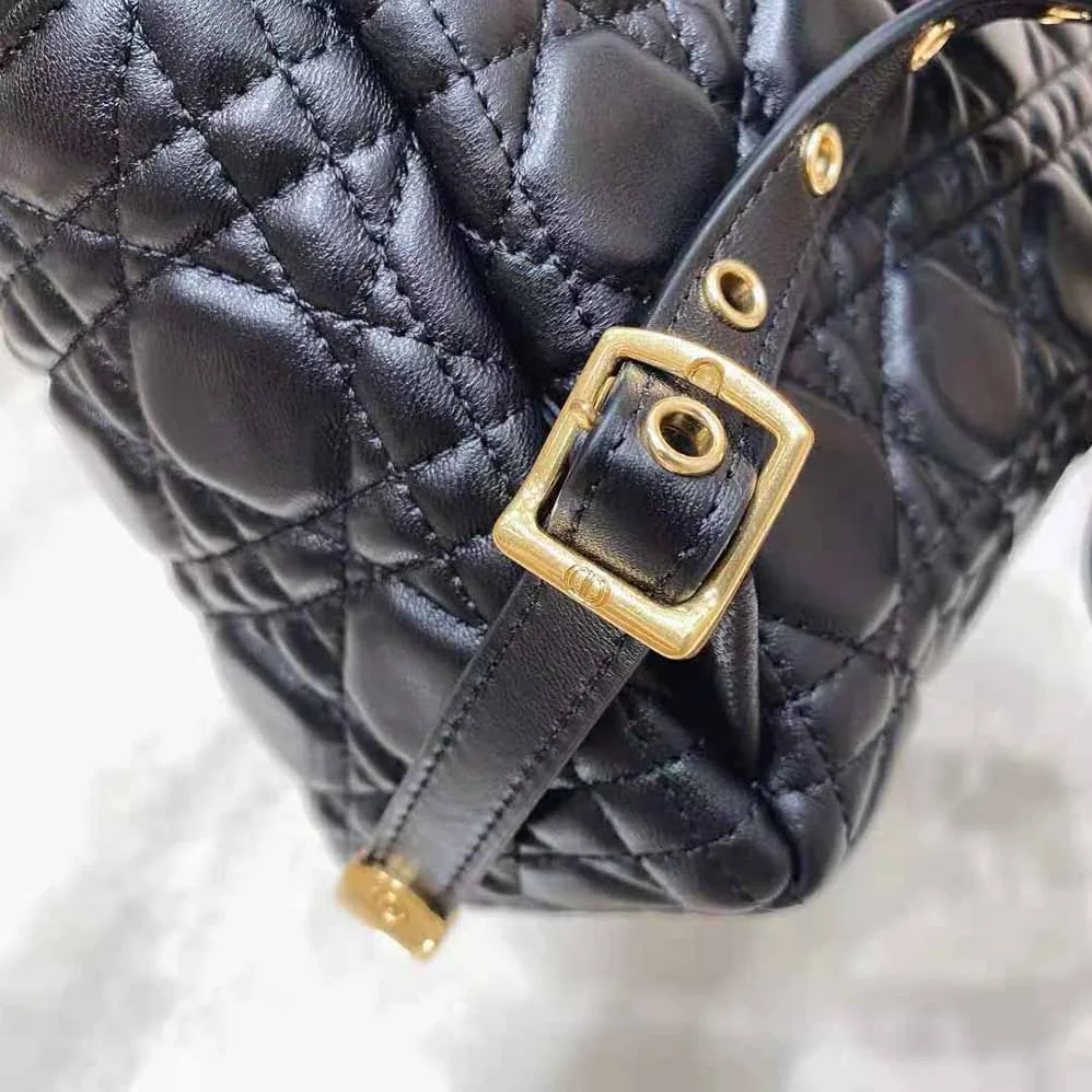 Dior Small Dior Backpack Black Cannage Lambskin for Women Dior Small Dior Backpack Black Cannage Lambskin for Women