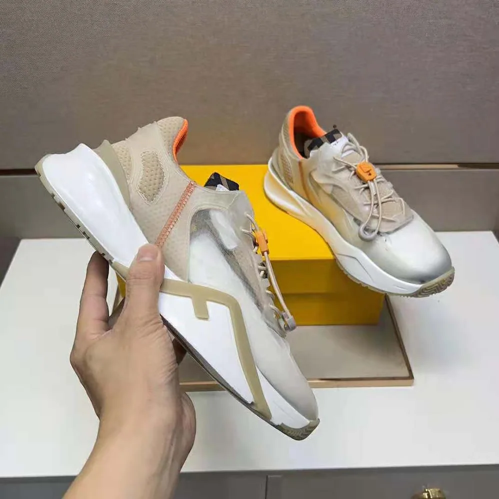 Fendi Flow Beige Nylon Low for Men in tops