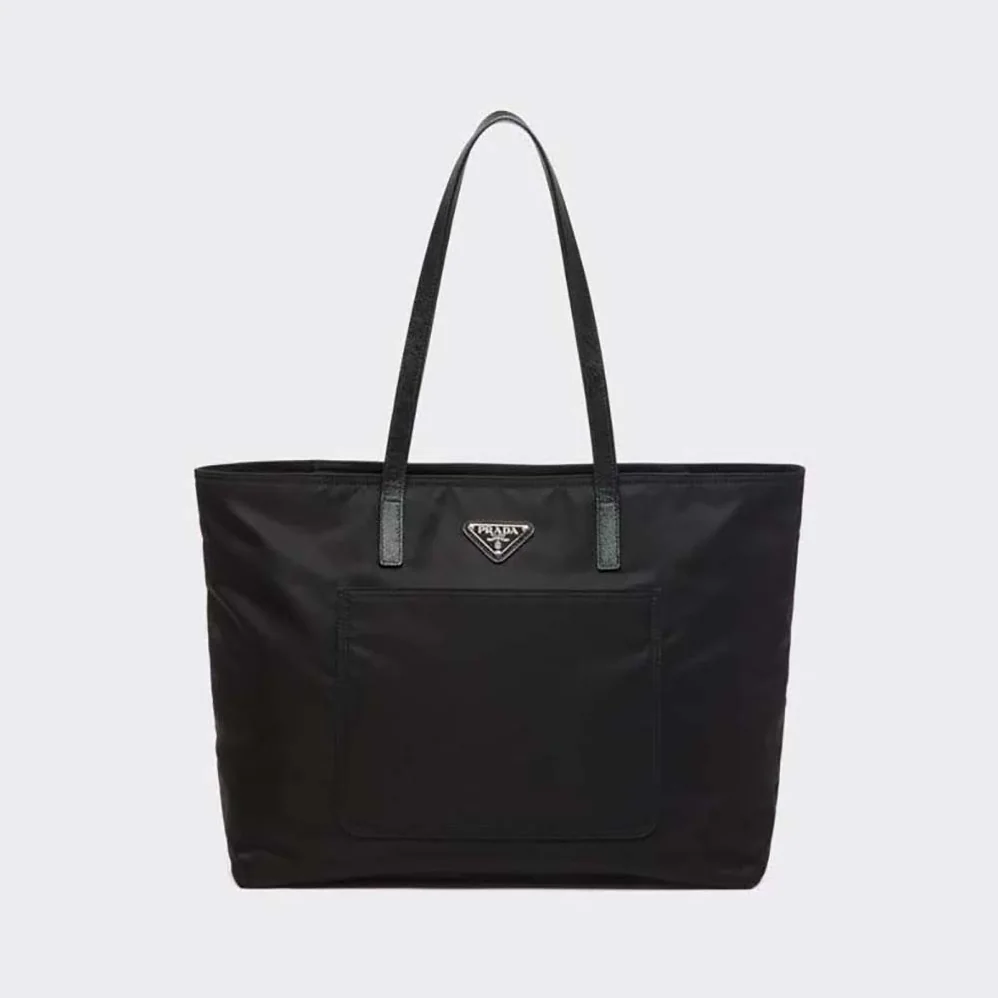 Prada Re-Nylon Tote Bag for Women in Black Prada Re-Nylon Tote Bag for Women in Black
