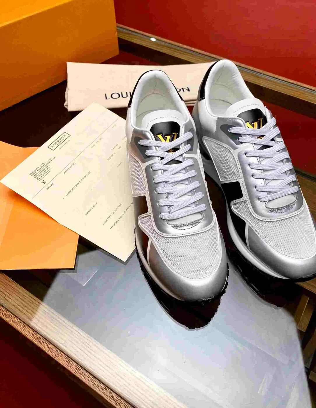Louis Vuitton Run Away Sneaker Silver Louis Vuitton Run Away Sneaker Silver