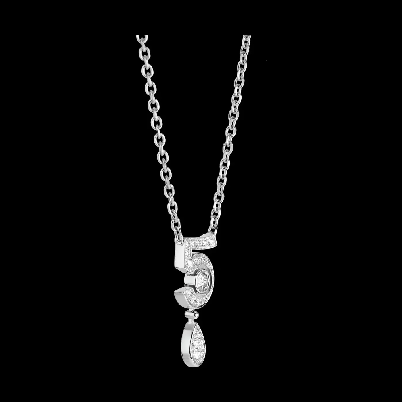 Chanel Eternal N°5 Necklace White Gold Chanel Eternal N°5 Necklace White Gold