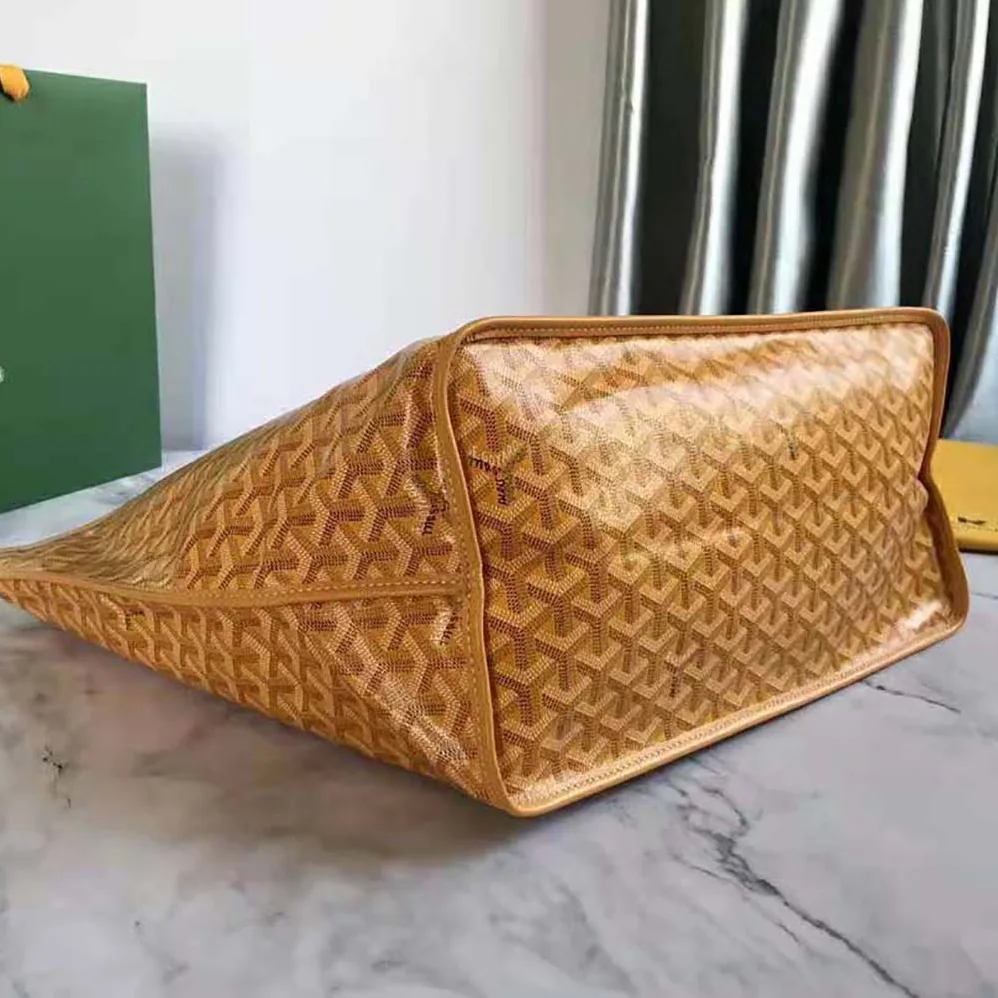Goyard Sac Saint Louis GM in Goyardine Canvas & Chevroches Calfskin for Women in Yellow