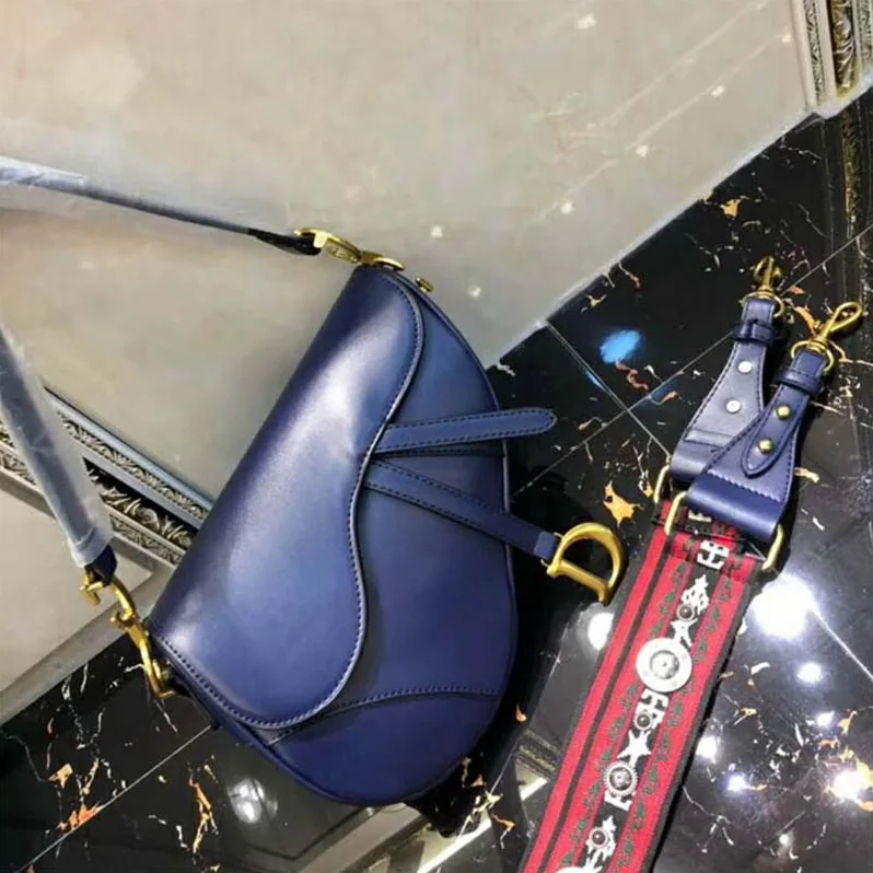 Dior Mini Saddle Bag in Blue Calfskin for Women Dior Mini Saddle Bag in Blue Calfskin for Women