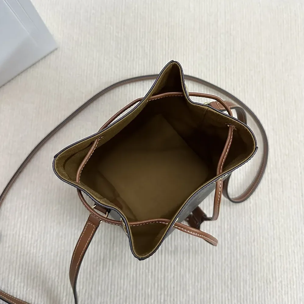 Celine Micro Sailor in Triomphe Canvas and Calfskin for Women in Brown