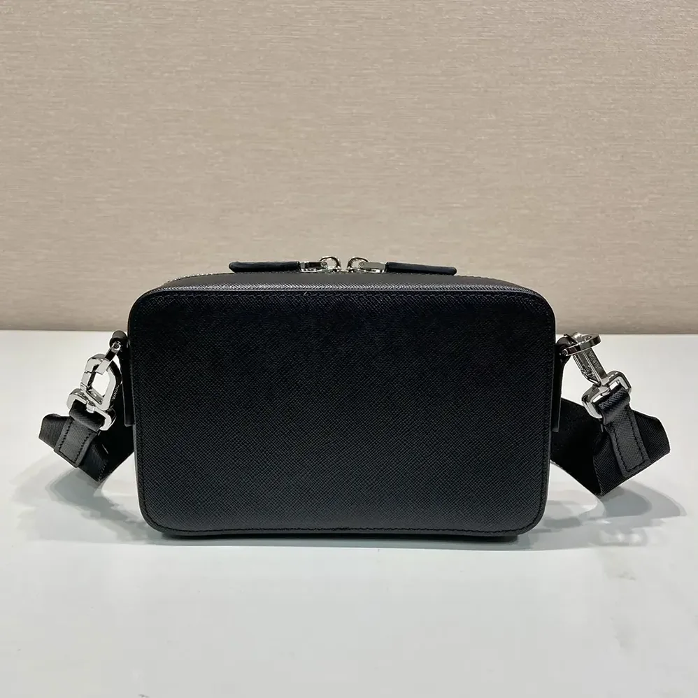 Prada Brique Saffiano Leather Bag for Men in Black Prada Brique Saffiano Leather Bag for Men in Black