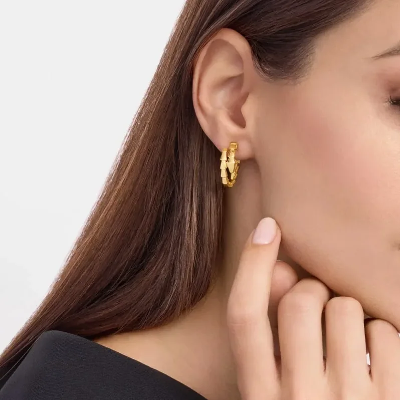 Bvlgari Serpenti Viper Earrings Yellow Gold