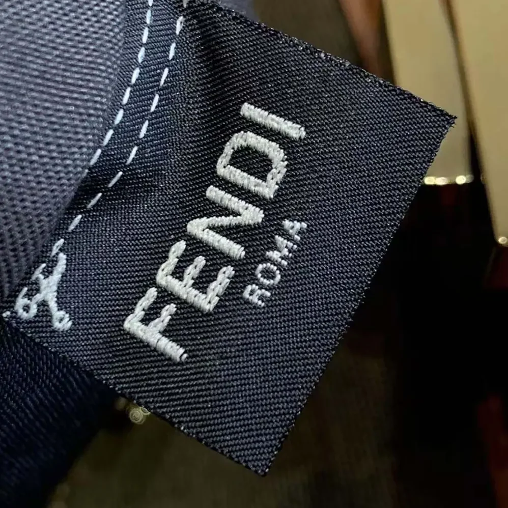 Fendi Peekaboo X-Tote Embroidered Neutral Canvas Bag for Women