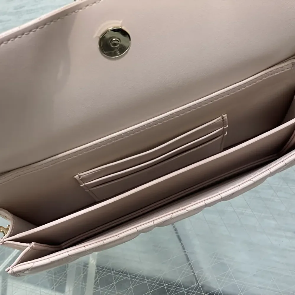 Dior My Dior Mini Bag Rose Soupir Cannage Lambskin for Women