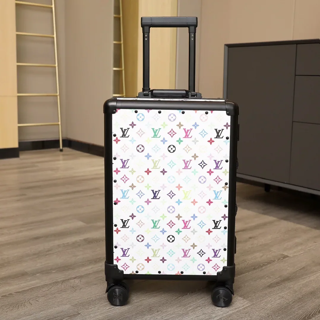Louis Vuitton Horizon 55 Suitcase in White Black Hardware Louis Vuitton Horizon 55 Suitcase in White Black Hardware