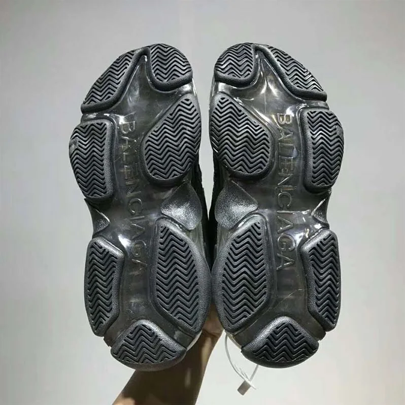 Balenciaga Shoes Triple S Clear Sole Trainers for Unisex in Black